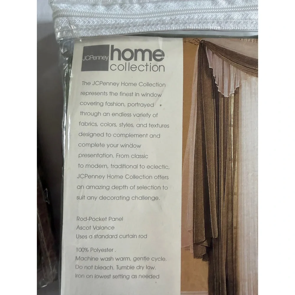 VTG JCPenney Lisette Rod Pocket Sheer Curtain Panel Set of TWO 60x84 Sage